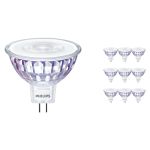 Fordelspakning 10x Philips Master Value LED Spot GU5.3 MR16 7.5W 630lm 60D - 930 varm hvit | beste fargegjengivelse - dimbar - erstatter 50W