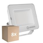Fordelspakning 8x Ledvance LED flomlys Kompakt Hvit 50W 4500lm 100D - 830 varm hvit | IP65 - symmetrisk 