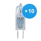 Fordelspakning 10x Osram Halogen G4 Capsule Halostar Starlite 10 W 